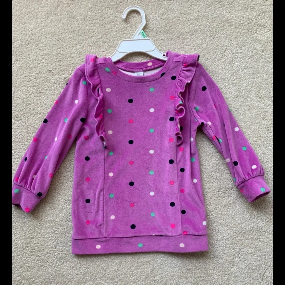 Gap, velour, violet tunic. Sz 4 Excellent Condition